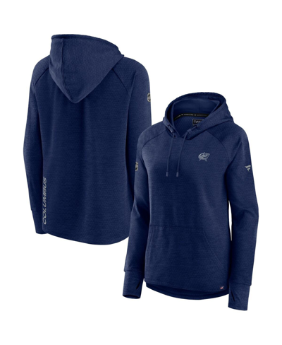 Fanatics Branded  Heather Navy Columbus Blue Jackets Authentic Pro Pullover Hoodie In Heather Navy