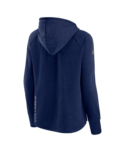 Fanatics Branded  Heather Navy Columbus Blue Jackets Authentic Pro Pullover Hoodie In Heather Navy
