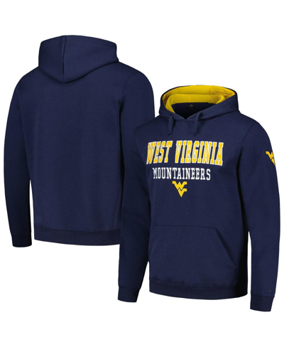 Colosseum Navy West Virginia Mountaineers Sunrise Pullover Hoodie In Navy