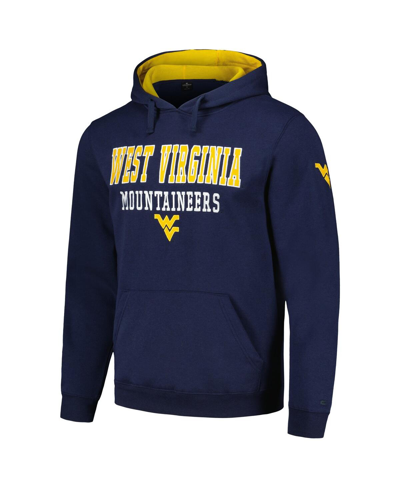 Colosseum Navy West Virginia Mountaineers Sunrise Pullover Hoodie In Navy