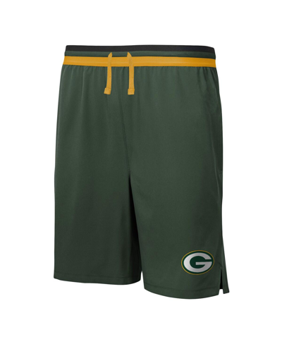 Outerstuff Green Green Bay Packers Cool Down Tri-color Elastic Training Shorts In Green
