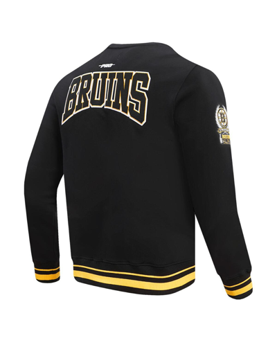 Shop Pro Standard Men's  Black Boston Bruins Crest Emblem Pullover Sweatshirt