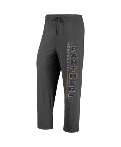 Shop Concepts Sport Men's  Heathered Charcoal, Royal Distressed Pitt Panthers Meter T-shirt And Pants Slee In Heathered Charcoal,royal