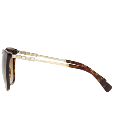 Shop Bvlgari Bulgari Women's Polarized Sunglasses, Bv8205kb In Dark Havana,polar Brown Gradient