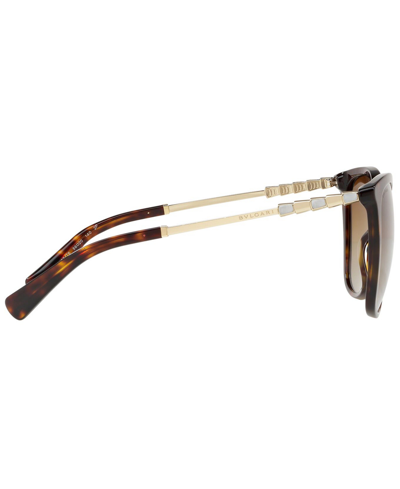 Shop Bvlgari Bulgari Women's Polarized Sunglasses, Bv8205kb In Dark Havana,polar Brown Gradient