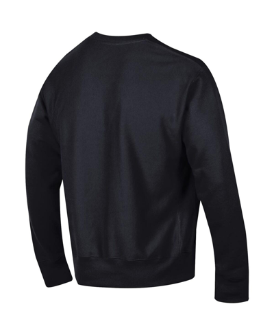 Champion Black Nc State Wolfpack Arch Reverse Weave Pullover Sweatshirt In Black