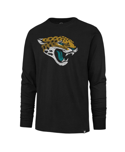 Shop 47 Brand Men's ' Black Distressed Jacksonville Jaguars Premier Franklin Long Sleeve T-shirt