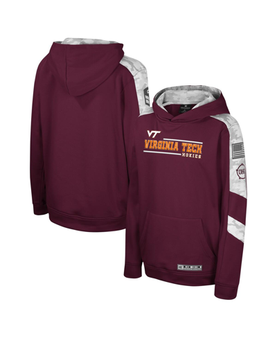 Colosseum Big Boys  Maroon Virginia Tech Hokies Oht Military-inspired Appreciation Cyclone Digital Ca In Maroon