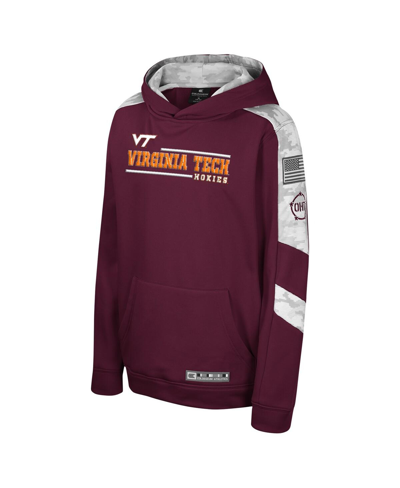 Colosseum Big Boys  Maroon Virginia Tech Hokies Oht Military-inspired Appreciation Cyclone Digital Ca In Maroon