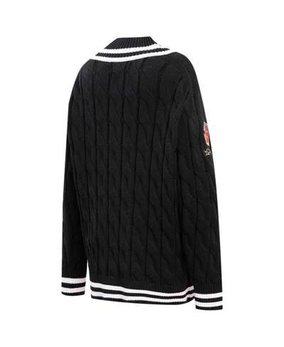 Pro Standard Black Cincinnati Bengals Prep V-neck Pullover Sweater In Black