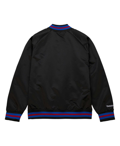 Mitchell & Ness Black Philadelphia 76ers Hardwood Classics  Throwback Wordmark Raglan Full-snap Jack In Black