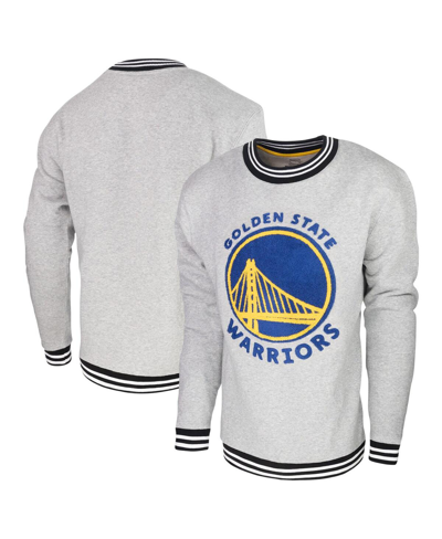 Shop Stadium Essentials Men's  Heather Gray Golden State Warriors Club Level Pullover Sweatshirt