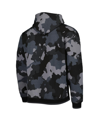 The Wild Collective Black Cleveland Browns Camo Pullover Hoodie In Black