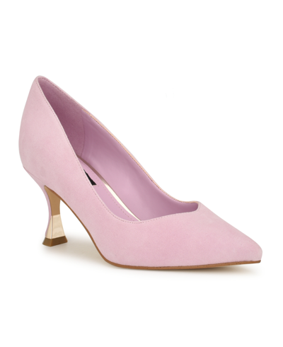 Nine West Ariella Pointed Toe Pump In Light Pink Suede