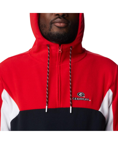 Columbia Black Georgia Bulldogs Lodge Quarter-zip Hoodie In Black