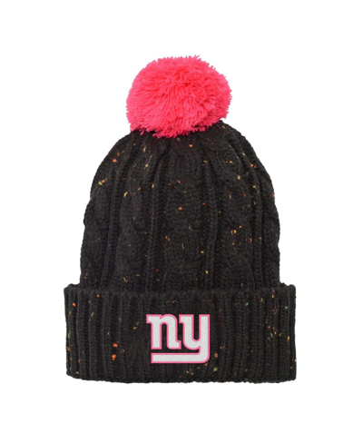 Shop Outerstuff Youth Boys And Girls Black New York Giants Nep Yarn Cuffed Knit Hat With Pom