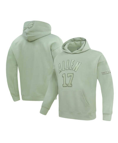 Pro Standard Men's  Josh Allen Light Green Buffalo Bills Player Name And Number Pullover Hoodie In Light Green