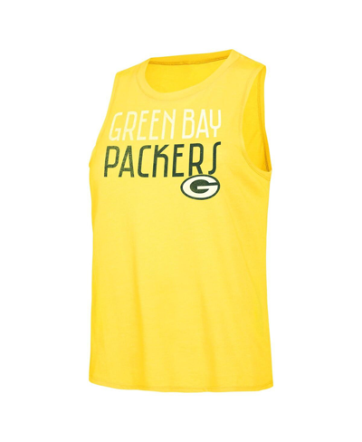 Shop Concepts Sport Women's  Green, Gold Distressed Green Bay Packers Muscle Tank Top And Pants Lounge Set In Green,gold