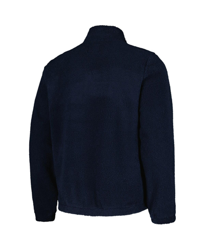 G-iii Sports By Carl Banks Navy Michigan Wolverines Pinch Runner Half-zip Top In Navy