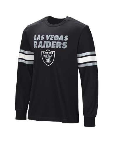 Nfl Properties Men's Black Las Vegas Raiders Hands Off Long Sleeve Adaptive T-shirt In Black