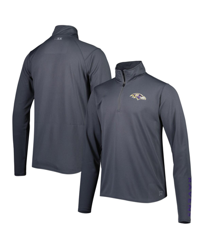 Msx By Michael Strahan Men's  Charcoal Baltimore Ravens 1/4-zip Sweatshirt In Charcoal