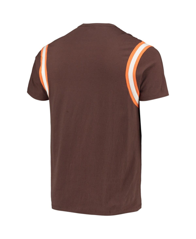 Shop 47 Brand Men's ' Brown Distressed Cleveland Browns Premier Point T-shirt