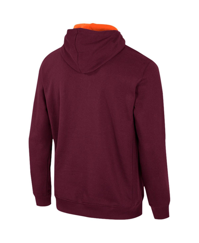 Colosseum Maroon Virginia Tech Hokies Half-zip Hoodie In Maroon