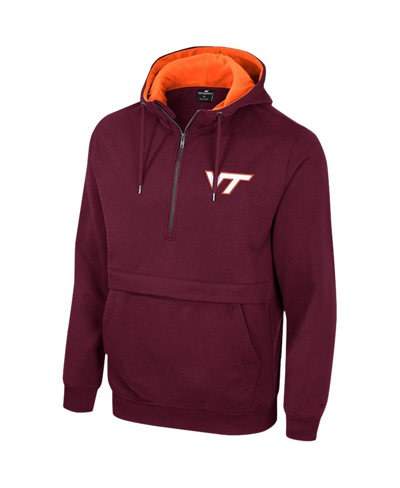 Colosseum Maroon Virginia Tech Hokies Half-zip Hoodie In Maroon