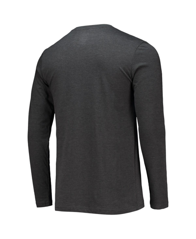 Concepts Sport Red/heathered Charcoal Miami University Redhawks Meter Long Sleeve T-shirt & Pants Sl In Red,heathered Charcoal