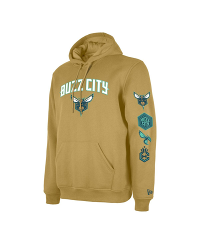 New Era Men's  Tan Charlotte Hornets Big And Tall 2023/24 City Edition Jersey Pullover Hoodie In Tan