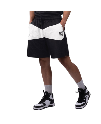 Shop Starter Men's  X Nhl Black Ice Black, White New York Rangers Linechange Shorts In Black,white