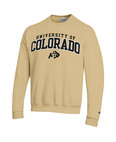 Shop Champion Men's  Gold Colorado Buffaloes Property Of Powerblend Pullover Sweatshirt