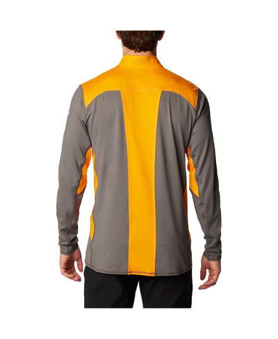 Shop Columbia Men's  Gray Tennessee Volunteers Tech Trail Omni-shade Quarter-zip Sweatshirt