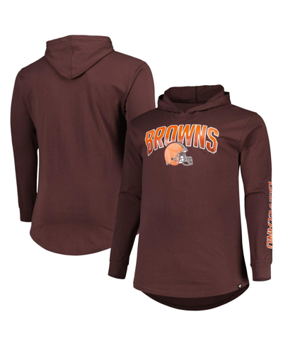 Fanatics Branded Brown Cleveland Browns Big & Tall Front Runner Pullover Hoodie In Brown