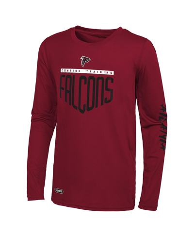 Shop Outerstuff Men's Red Atlanta Falcons Impact Long Sleeve T-shirt