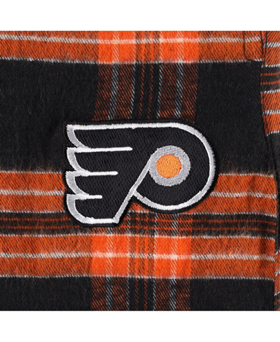 Shop Profile Men's Black, Orange Distressed Philadelphia Flyers Big And Tall T-shirt And Pajama Pants Sleep Set In Black,orange