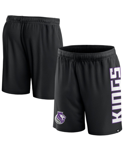 Fanatics Branded Black Sacramento Kings Post Up Mesh Shorts In Black