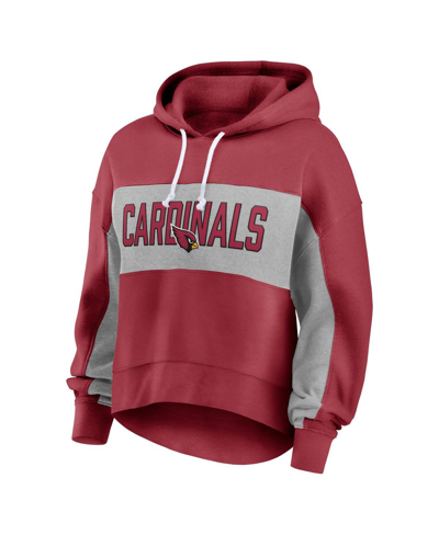Fanatics Branded  Cardinal Arizona Cardinals Filled Stat Sheet Pullover Hoodie In Cardinal