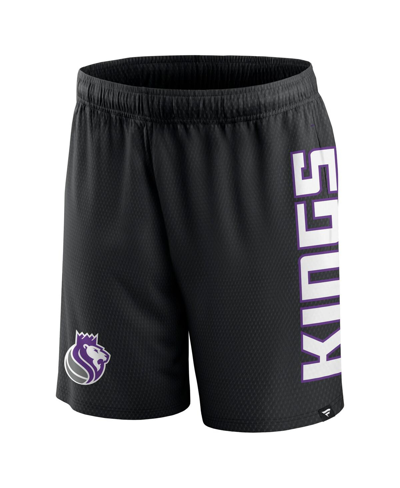 Fanatics Branded Black Sacramento Kings Post Up Mesh Shorts In Black