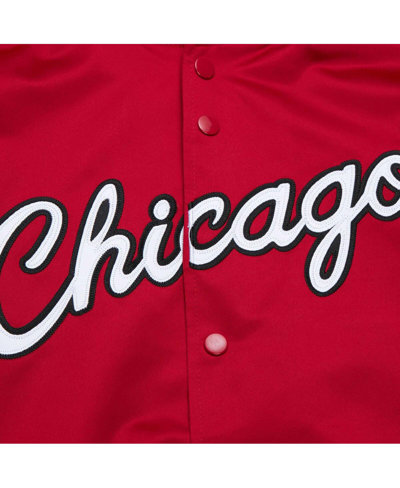 Mitchell & Ness Men's  Red Chicago Bulls Hardwood Classics Throwback Wordmark Raglan Full-snap Jacket In Red