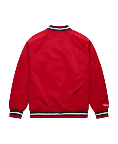 Mitchell & Ness Men's  Red Chicago Bulls Hardwood Classics Throwback Wordmark Raglan Full-snap Jacket In Red