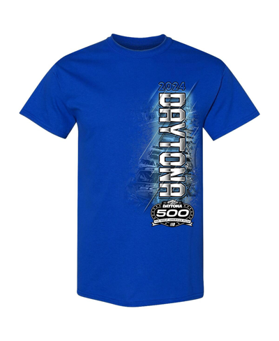 Shop Checkered Flag Sports Men's  Royal 2024 Daytona 500 Graphic T-shirt