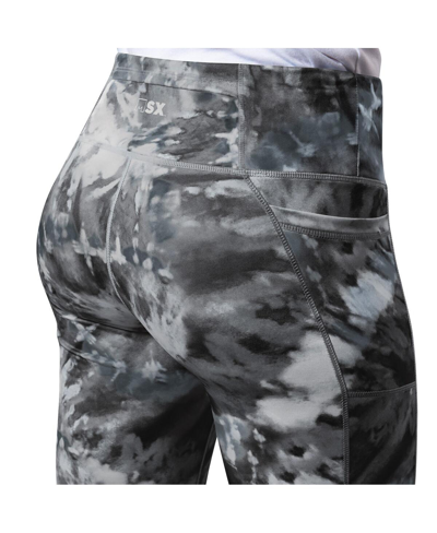 Msx By Michael Strahan Women's  Black Pittsburgh Steelers Aubrey Tie-dye Leggings In Black