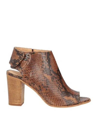 Shop Lemaré Woman Sandals Camel Size 7 Soft Leather In Beige