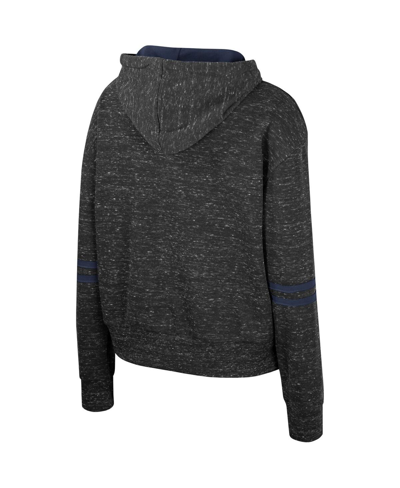 Colosseum Charcoal Auburn Tigers Catherine Speckle Pullover Hoodie In Charcoal