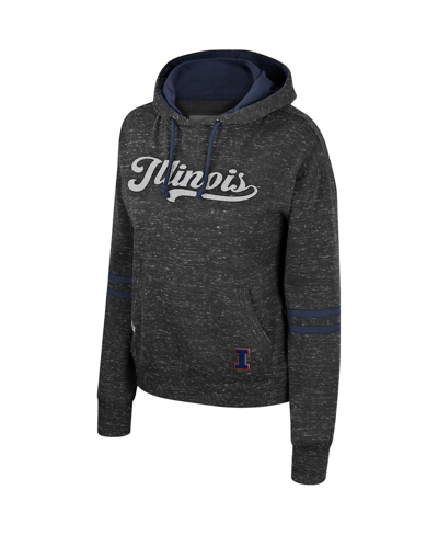 Colosseum Charcoal Auburn Tigers Catherine Speckle Pullover Hoodie In Charcoal