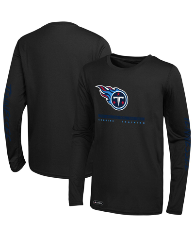 Shop Outerstuff Men's Black Tennessee Titans Agility Long Sleeve T-shirt