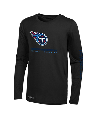 Shop Outerstuff Men's Black Tennessee Titans Agility Long Sleeve T-shirt