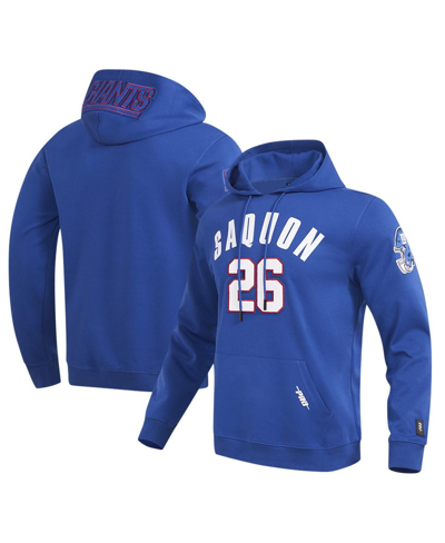 Pro Standard Men's  Saquon Barkley Royal New York Giants Player Name And Number Pullover Hoodie In Royal