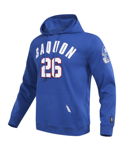 Shop Pro Standard Men's  Saquon Barkley Royal New York Giants Player Name And Number Pullover Hoodie